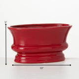Oval Red Planter