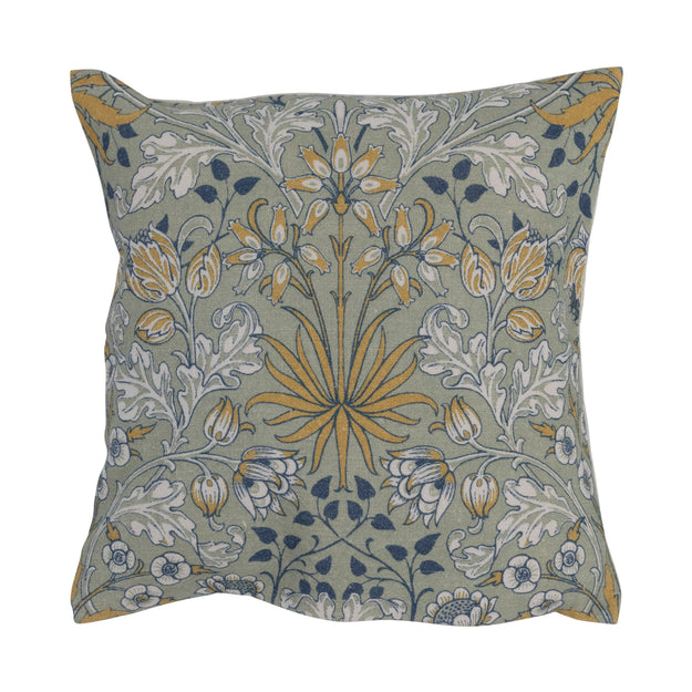 16" Cotton Pillow with Floral Pattern